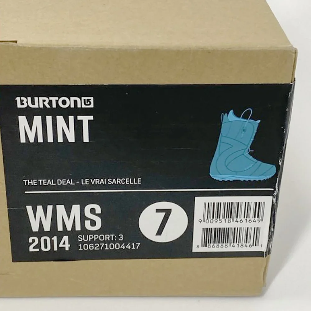 NEW! Burton Mint Womens Snowboard Boots!  Size 7  Teal Blue  Speed Zone Lacing